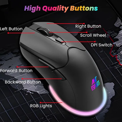 Ant Esports KM500 Pro Wireless Keyboard and Mouse Combo